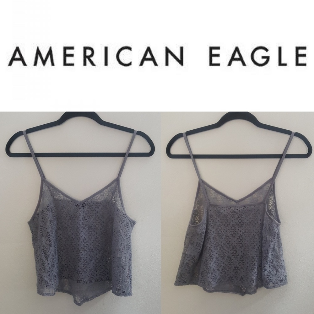 American Eagle V-Neck Lace Camisole Tank Top